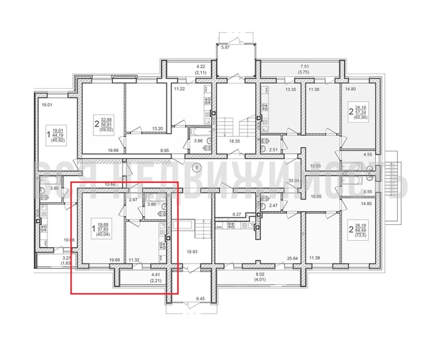 1-комнатная квартира, 40.04кв.м - изображение 1