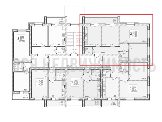 3-комнатная квартира, 81.08кв.м - изображение 1