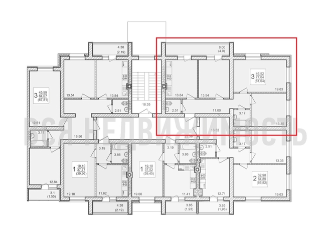 3-комнатная квартира, 81.04кв.м - изображение 1