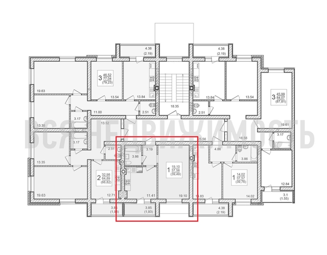 1-комнатная квартира, 39.49кв.м - изображение 1
