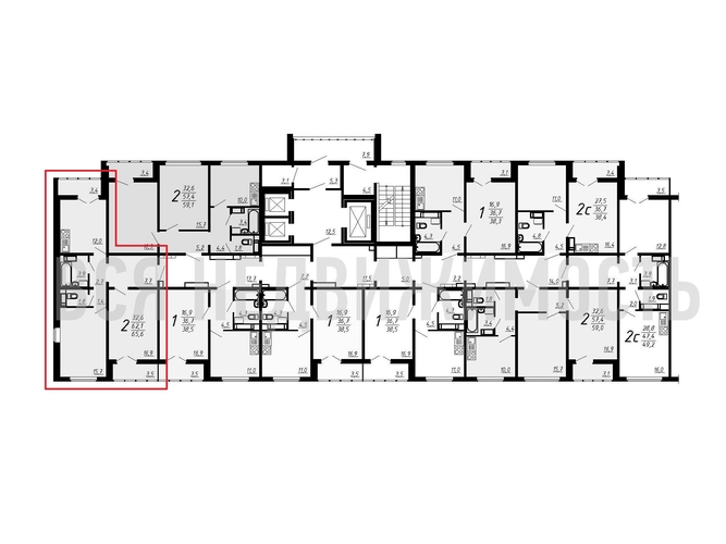 2-комнатная квартира, 65.6кв.м - изображение 1