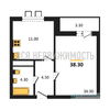 1-комнатная квартира, 38.3кв.м - изображение 1