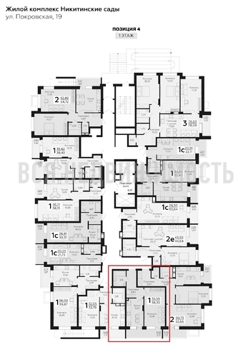 1-комнатная квартира, 38.3кв.м - изображение 1