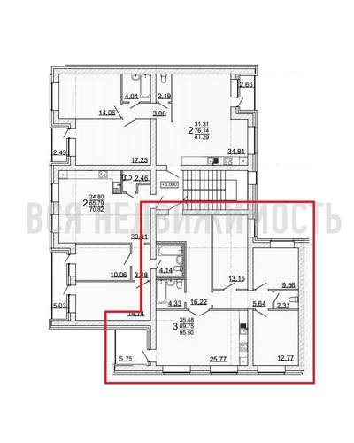 3-комнатная квартира, 95.5кв.м - изображение 1