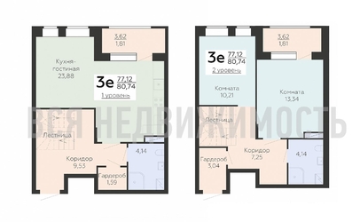 1-комнатная квартира, 80.74кв.м - изображение 1