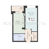 1-комнатная квартира, 41.44кв.м - изображение 1 1-комнатная квартира, 41.44кв.м - изображение 1