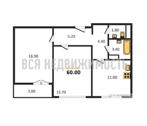 2-комнатная квартира, 60кв.м - изображение 1