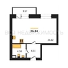 квартира-студия, 36,34кв.м. - изображение 1