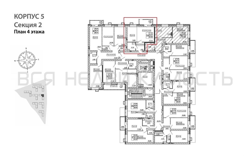 квартира-студия, 36,58кв.м. - изображение 1