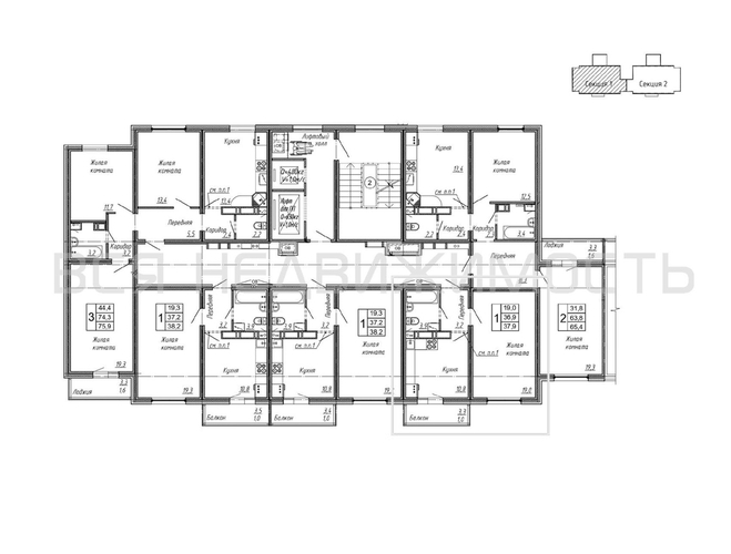 1-комнатная квартира, 37.9кв.м - изображение 1