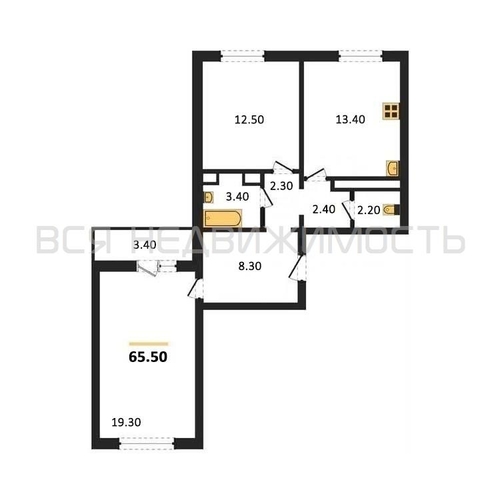 2-комнатная квартира, 65.5кв.м - изображение 0