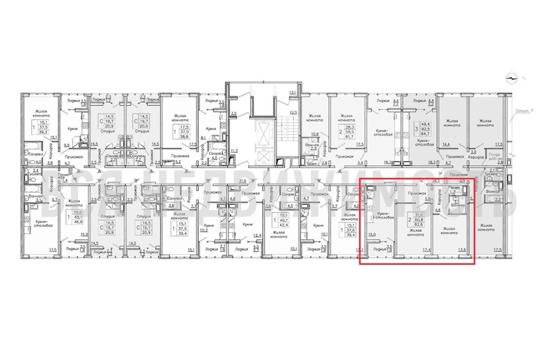 2-комнатная квартира, 62.6кв.м - изображение 1