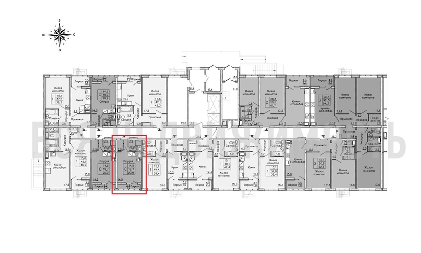 квартира-студия, 20,9кв.м. - изображение 1