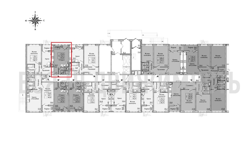 квартира-студия, 20,9кв.м. - изображение 1