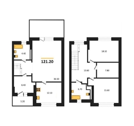 3-комнатная квартира, 121.2кв.м 3-комнатная квартира, 121.2кв.м - изображение 1