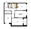 3-комнатная квартира, 82.84кв.м - изображение 1