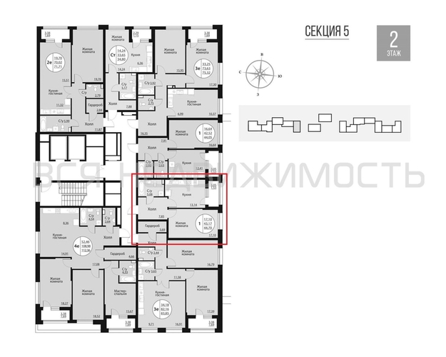 1-комнатная квартира, 44.7кв.м - изображение 1