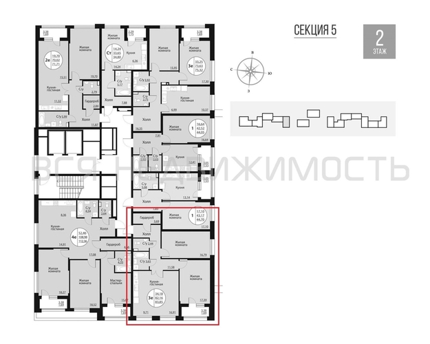 2-комнатная квартира, 83.85кв.м - изображение 1