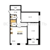 2-комнатная квартира, 83.85кв.м - изображение 1