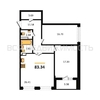 2-комнатная квартира, 83.34кв.м - изображение 1