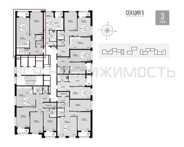 1-комнатная квартира, 70.98кв.м - изображение 1