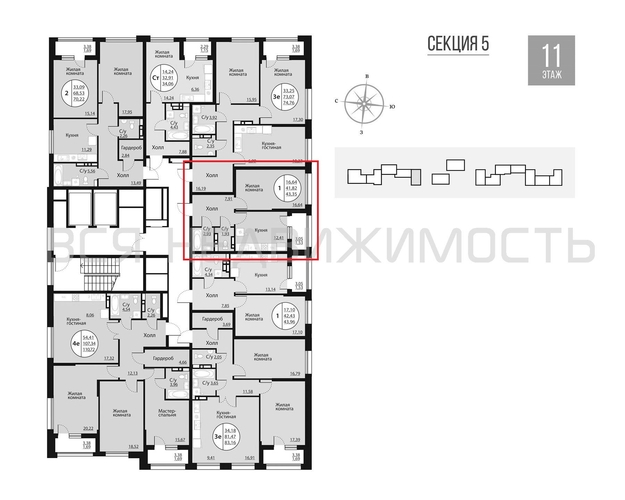 1-комнатная квартира, 43.35кв.м - изображение 1
