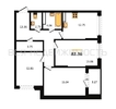 3-комнатная квартира, 82.36кв.м - изображение 1
