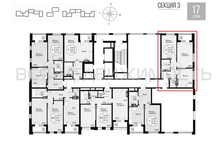 2-комнатная квартира, 57.5кв.м - изображение 1