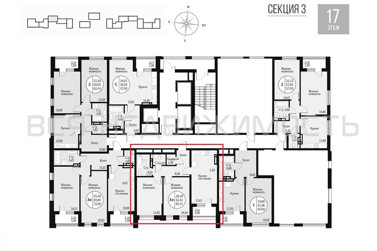 2-комнатная квартира, 65.11кв.м - изображение 1