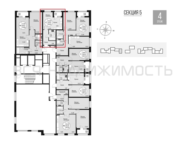 квартира-студия, 34,22кв.м. - изображение 1