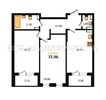 2-комнатная квартира, 72.96кв.м - изображение 1