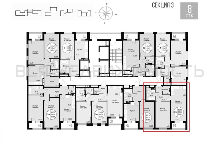 1-комнатная квартира, 54.84кв.м - изображение 1