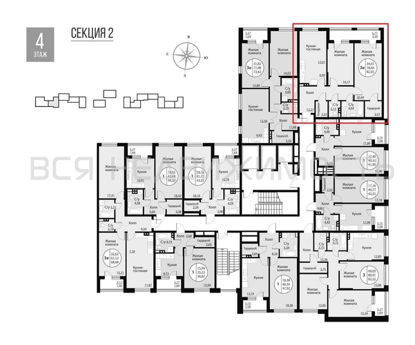 2-комнатная квартира, 82.05кв.м - изображение 1