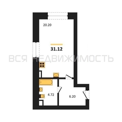 квартира-студия, 31,12кв.м. - изображение 1