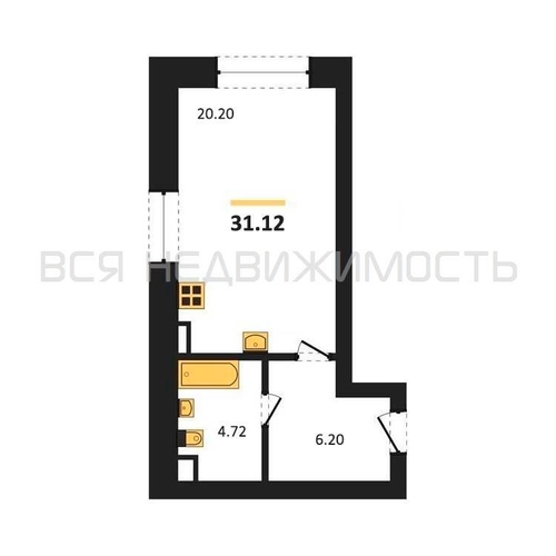 квартира-студия, 31,12кв.м. - изображение 0