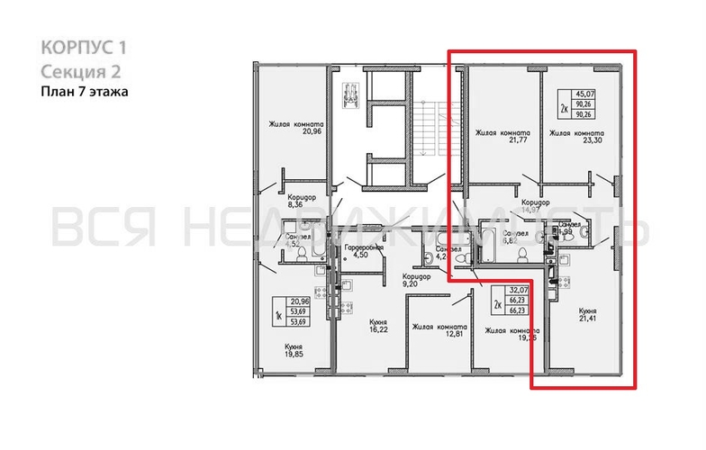 2-комнатная квартира, 90.26кв.м - изображение 1