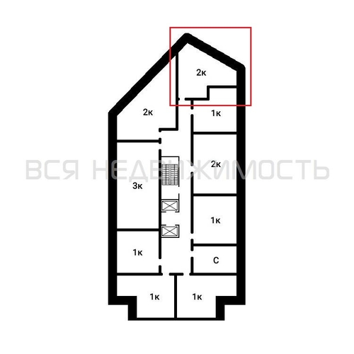 1-комнатная квартира, 57.23кв.м - изображение 1