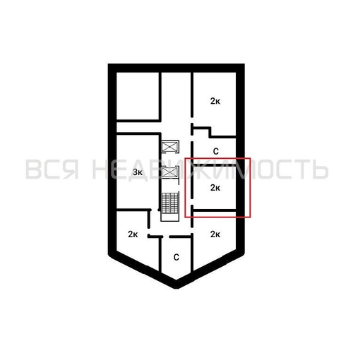 1-комнатная квартира, 46.33кв.м - изображение 1