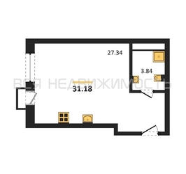 квартира-студия, 31,18кв.м. квартира-студия, 31,18кв.м. - изображение 1