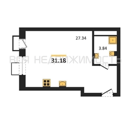 квартира-студия, 31,18кв.м. квартира-студия, 31,18кв.м. - изображение 1