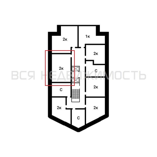 2-комнатная квартира, 62.74кв.м - изображение 1