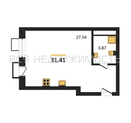 квартира-студия, 31,41кв.м. квартира-студия, 31,41кв.м. - изображение 1