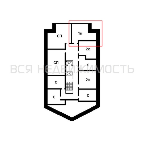 1-комнатная квартира, 44.89кв.м - изображение 1