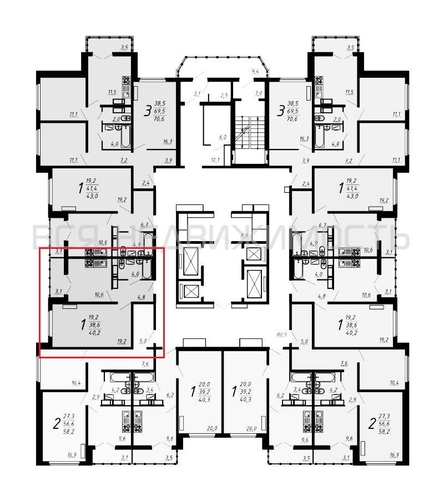 1-комнатная квартира, 38.9кв.м - изображение 1