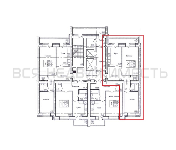 2-комнатная квартира, 69кв.м - изображение 2