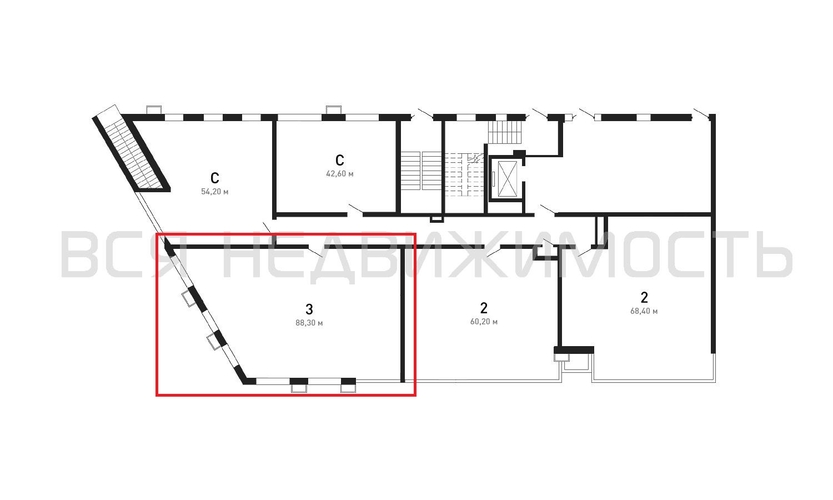 3-комнатная квартира, 88.9кв.м - изображение 1