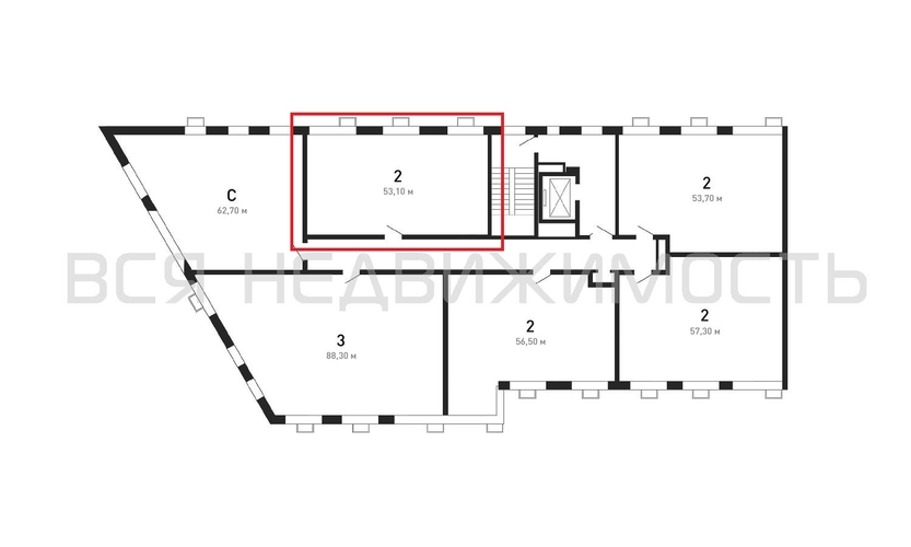 2-комнатная квартира, 53.2кв.м - изображение 1