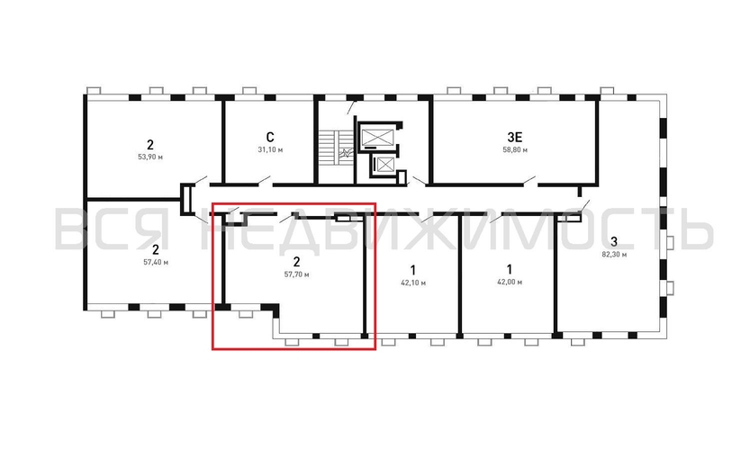 2-комнатная квартира, 58кв.м - изображение 1