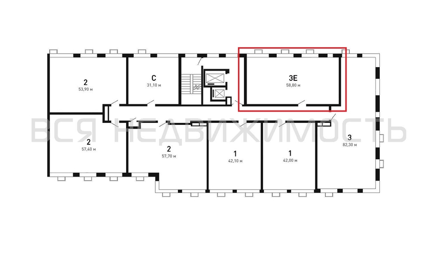 2-комнатная квартира, 57.9кв.м - изображение 1