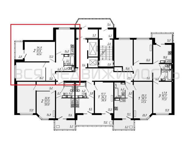 2-комнатная квартира, 63.6кв.м - изображение 1